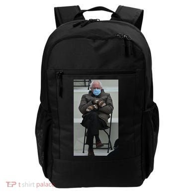 Sleepy Bernie Sanders Mittens Sitting Inauguration Backpack