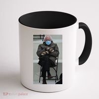 Sleepy Bernie Sanders Mittens Sitting Inauguration Coffee Mug thumb 1