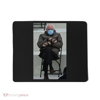 Sleepy Bernie Sanders Mittens Sitting Inauguration Mousepad