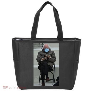 Sleepy Bernie Sanders Mittens Sitting Inauguration Tote Bag