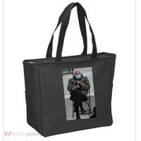Sleepy Bernie Sanders Mittens Sitting Inauguration Tote Bag thumb 2
