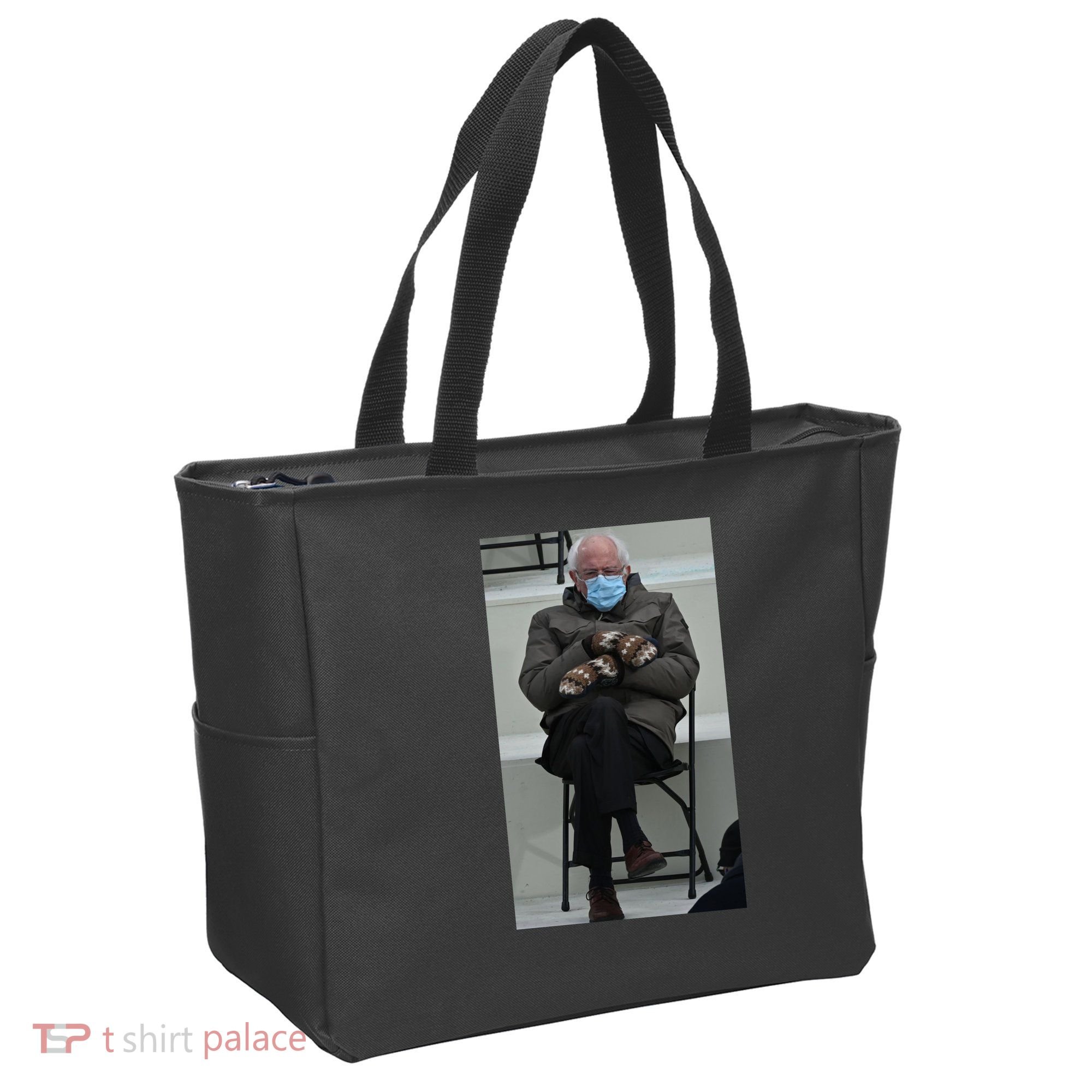 Sleepy Bernie Sanders Mittens Sitting Inauguration Tote Bag