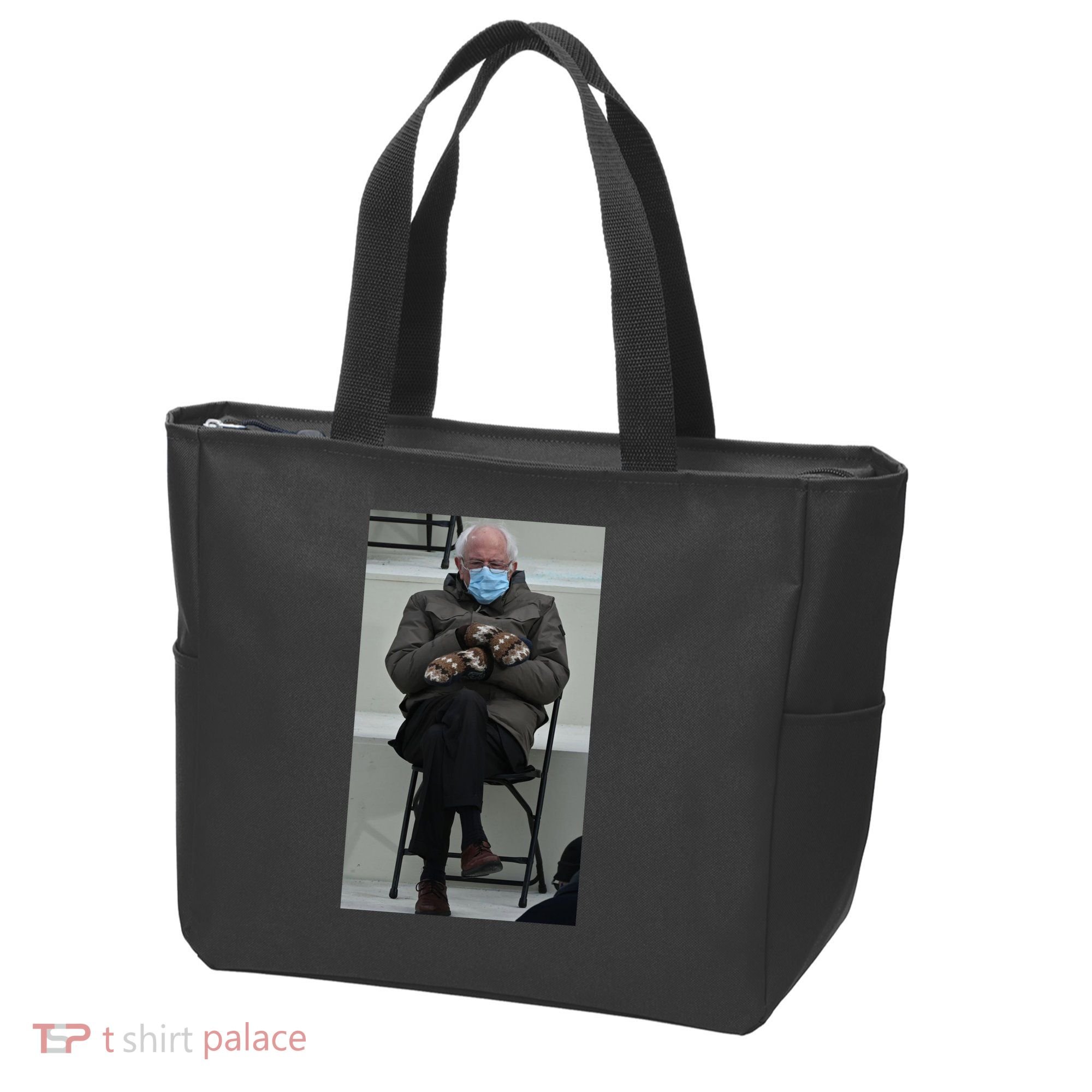 Sleepy Bernie Sanders Mittens Sitting Inauguration Tote Bag
