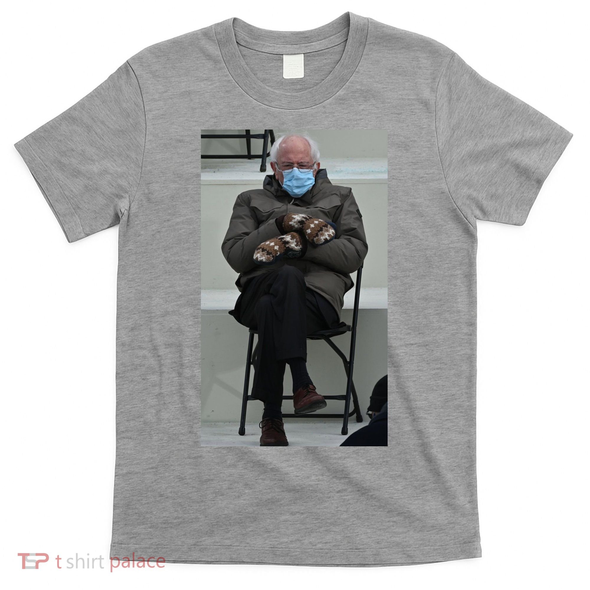 Sleepy Bernie Sanders Mittens Sitting Inauguration T-Shirt