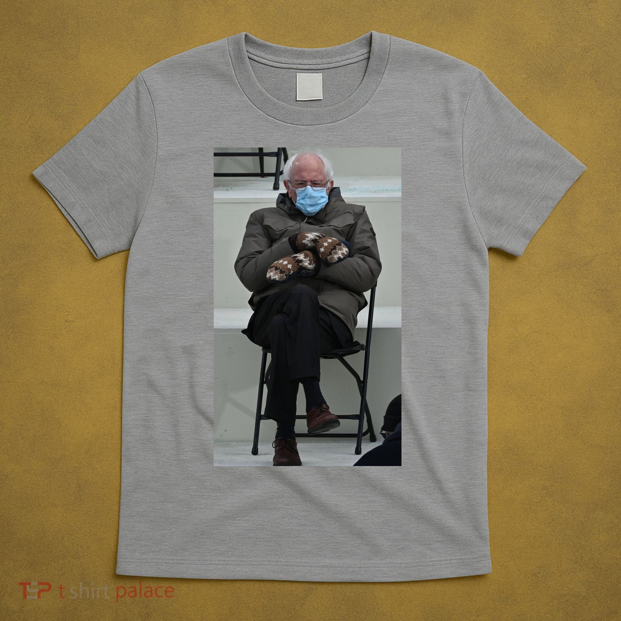 Sleepy Bernie Sanders Mittens Sitting Inauguration T-Shirt