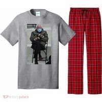 Sleepy Bernie Sanders Mittens Sitting Inauguration Pajama Set thumb 0