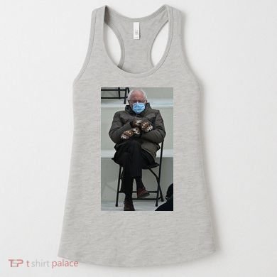 Sleepy Bernie Sanders Mittens Sitting Inauguration Women's Tank Top