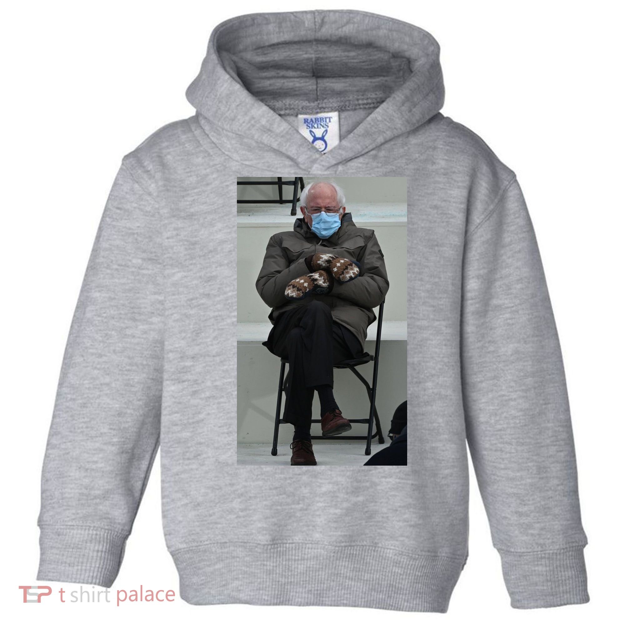 Sleepy Bernie Sanders Mittens Sitting Inauguration Toddler Hoodie