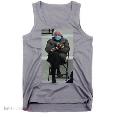 Sleepy Bernie Sanders Mittens Sitting Inauguration Tank Top