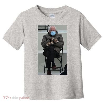 Sleepy Bernie Sanders Mittens Sitting Inauguration Toddler T-Shirt