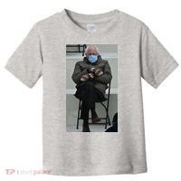 Sleepy Bernie Sanders Mittens Sitting Inauguration Toddler T-Shirt thumb 0