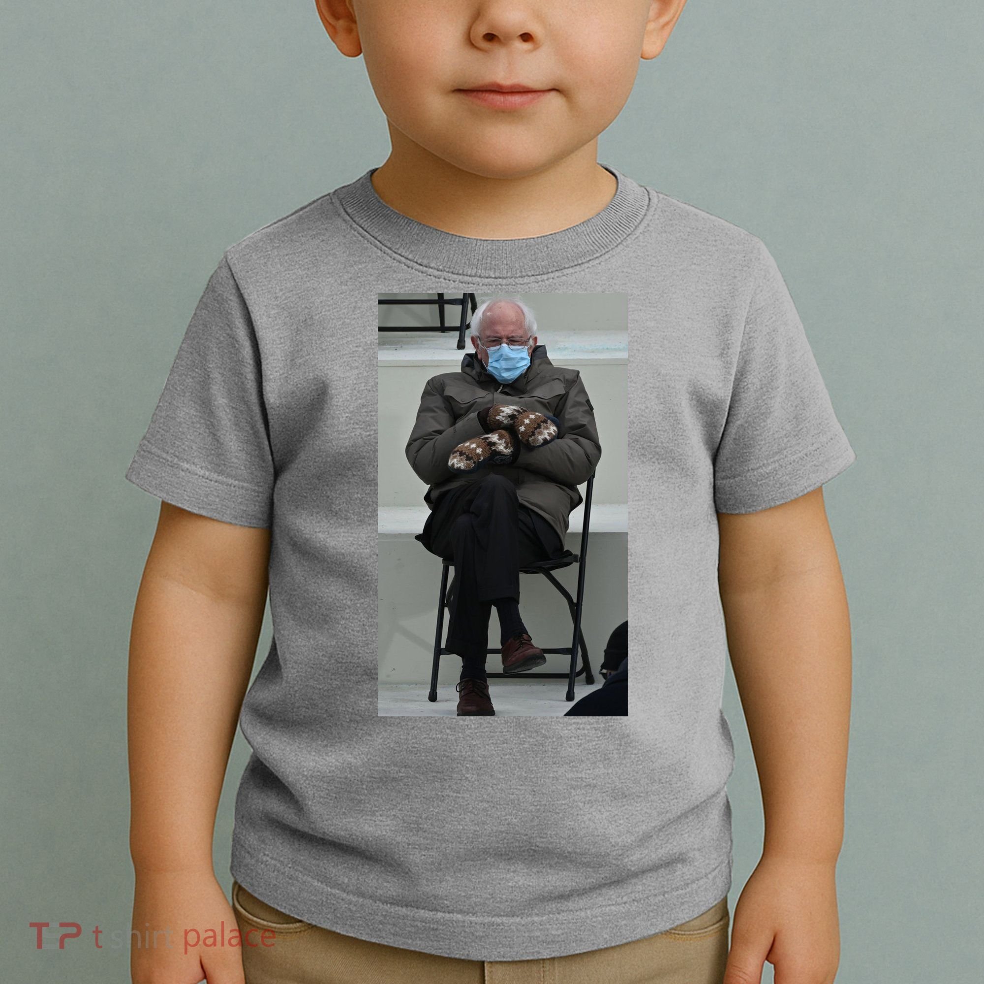 Sleepy Bernie Sanders Mittens Sitting Inauguration Toddler T-Shirt