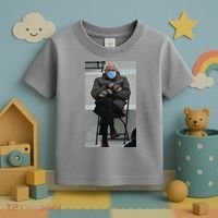 Sleepy Bernie Sanders Mittens Sitting Inauguration Toddler T-Shirt thumb 3