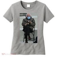Sleepy Bernie Sanders Mittens Sitting Inauguration Women's T-Shirt thumb 0