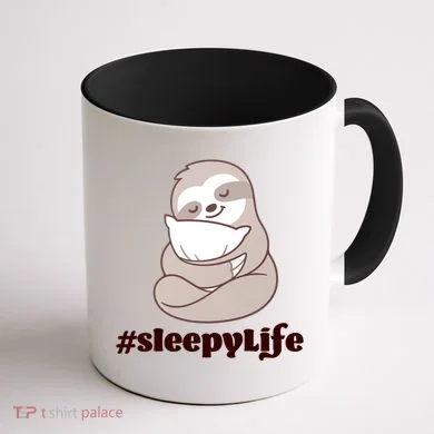 Sleepy Life Sloth Coffee Mug back