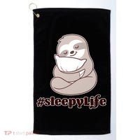 Sleepy Life Sloth Golf Towel thumb 0
