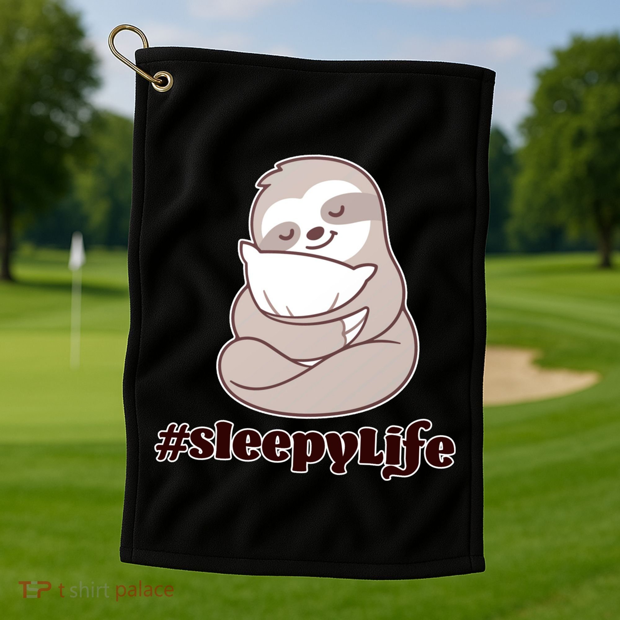Sleepy Life Sloth Golf Towel