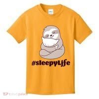Sleepy Life Sloth Kids T-Shirt thumb 0