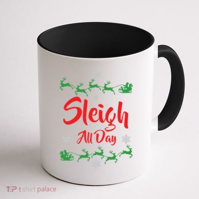 Sleigh All Day Coffee Mug back