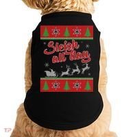 Sleigh All Day Ugly Christmas Doggie Tank thumb 0