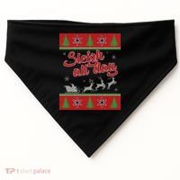 Sleigh All Day Ugly Christmas USA-Made Doggie Bandana thumb 0
