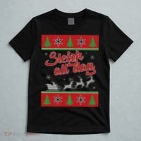 Sleigh All Day Ugly Christmas T-Shirt thumb 5