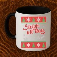 Sleigh All Day Ugly Christmas Coffee Mug thumb 2