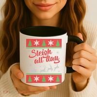Sleigh All Day Ugly Christmas Coffee Mug thumb 3