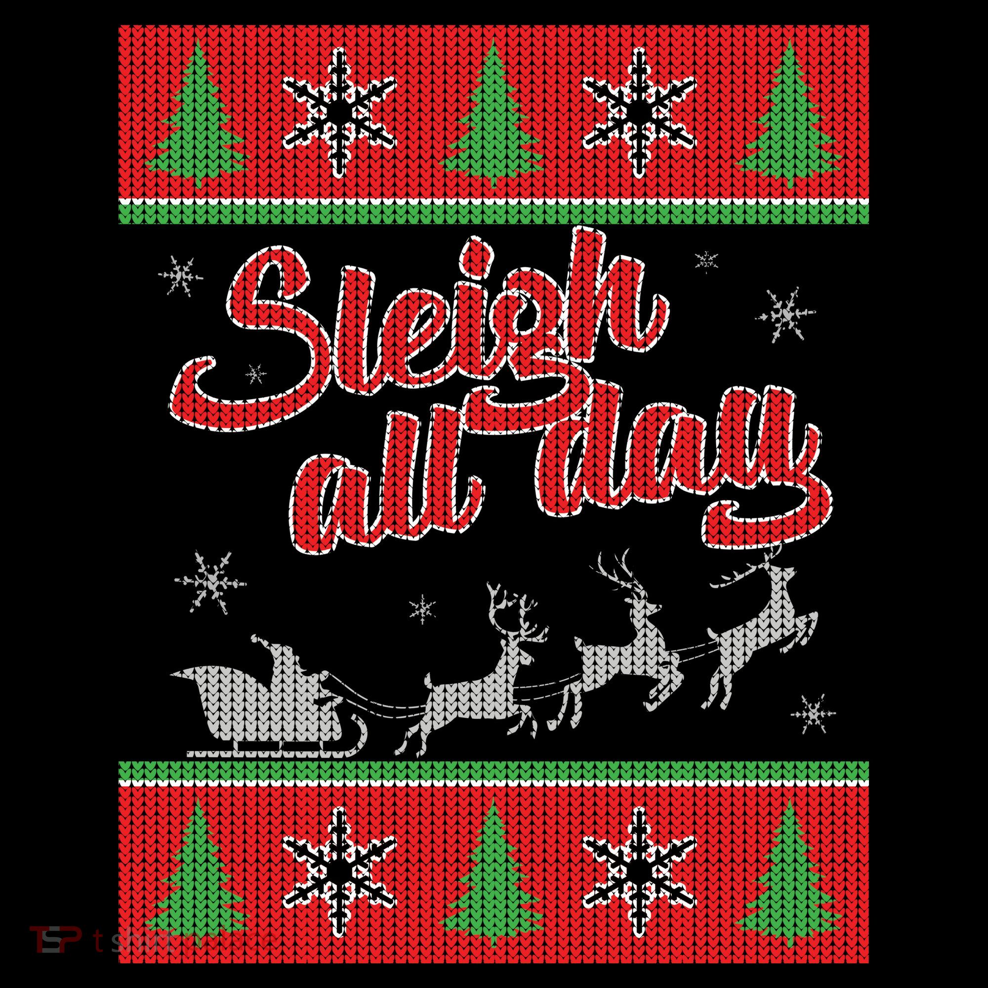 Sleigh All Day Ugly Christmas Ornament