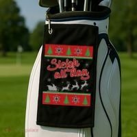Sleigh All Day Ugly Christmas Golf Towel thumb 2