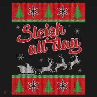 Sleigh All Day Ugly Christmas Toddler T-Shirt thumb 4