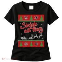 Sleigh All Day Ugly Christmas Women's T-Shirt thumb 0