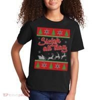Sleigh All Day Ugly Christmas Kids T-Shirt thumb 2