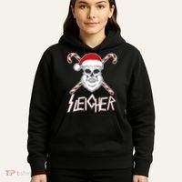 Sleigher Santa Candy Cane Skull Hoodie thumb 5