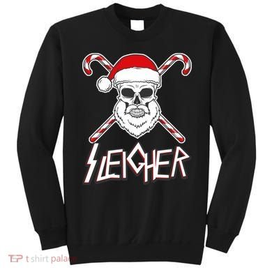 Sleigher Santa Candy Cane Skull Sweatshirt