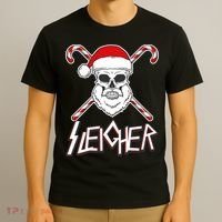 Sleigher Santa Candy Cane Skull T-Shirt thumb 3