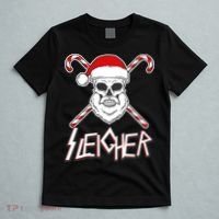 Sleigher Santa Candy Cane Skull T-Shirt thumb 5