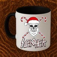 Sleigher Santa Candy Cane Skull Coffee Mug thumb 2