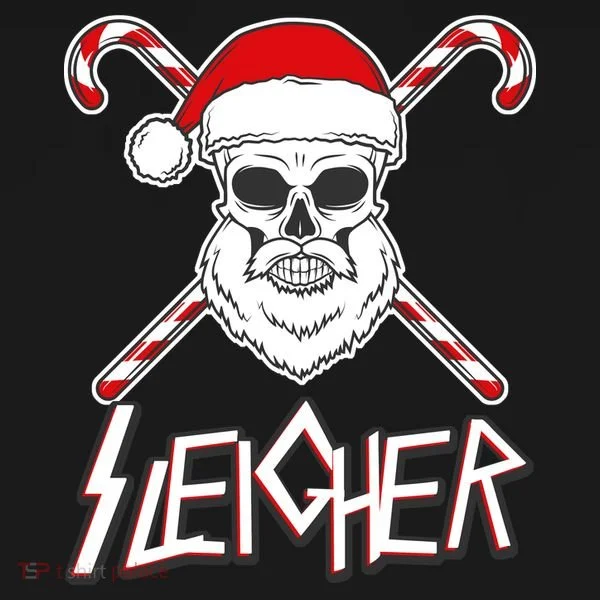 Sleigher Santa Candy Cane Skull Women's Tank Top