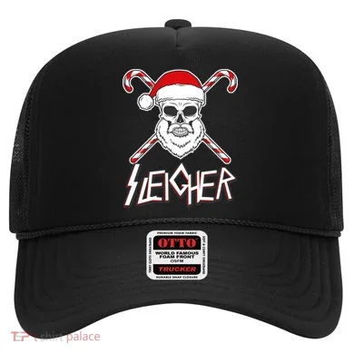 Sleigher Santa Candy Cane Skull Hat