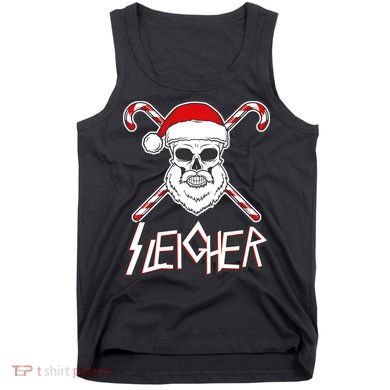 Sleigher Santa Candy Cane Skull Tank Top