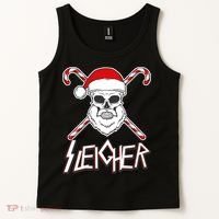 Sleigher Santa Candy Cane Skull Tank Top thumb 2