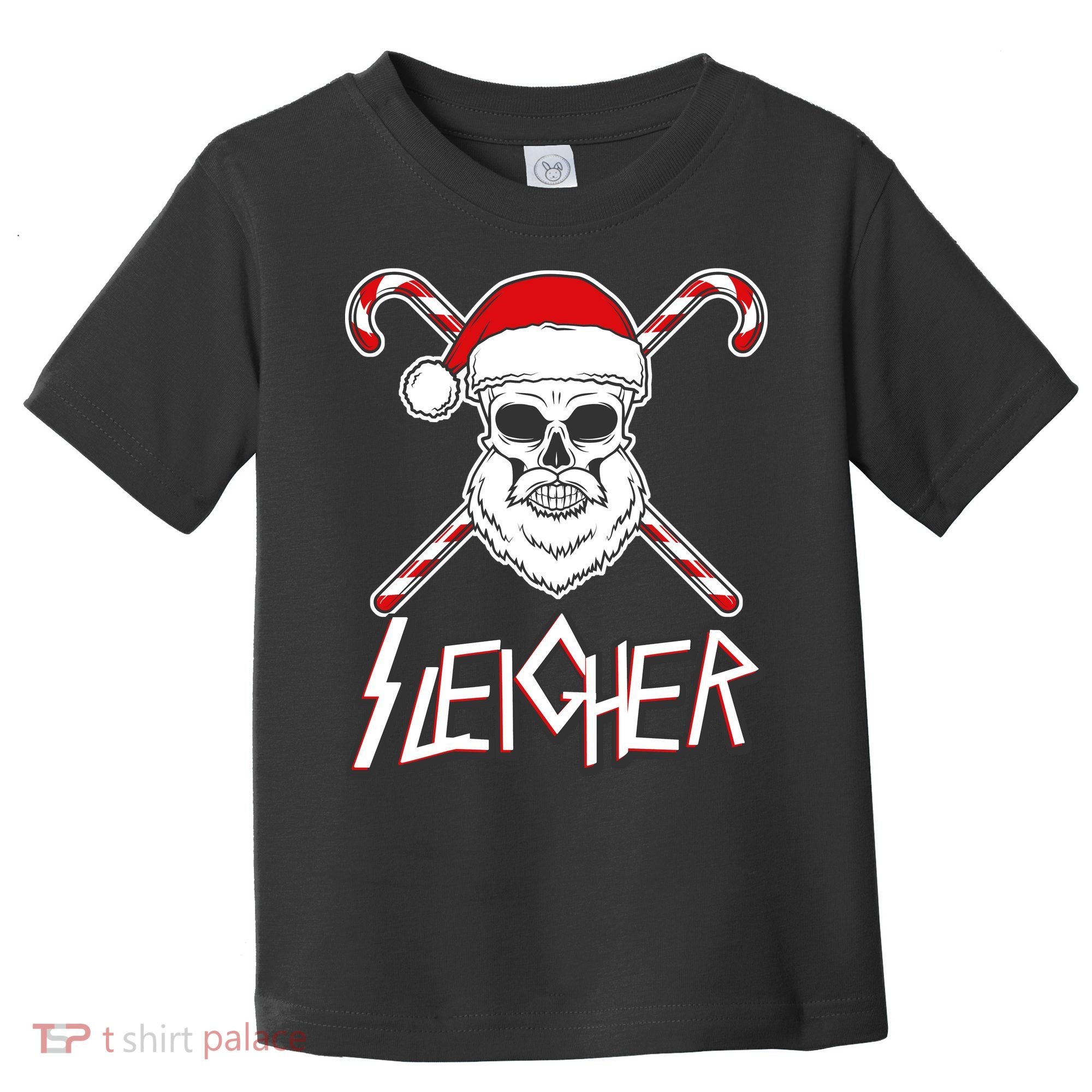 Sleigher Santa Candy Cane Skull Toddler T-Shirt