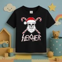 Sleigher Santa Candy Cane Skull Toddler T-Shirt thumb 3