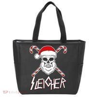Sleigher Santa Candy Cane Skull Tote Bag thumb 0