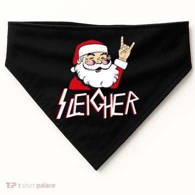 Sleigher Santa Rocks USA-Made Doggie Bandana
