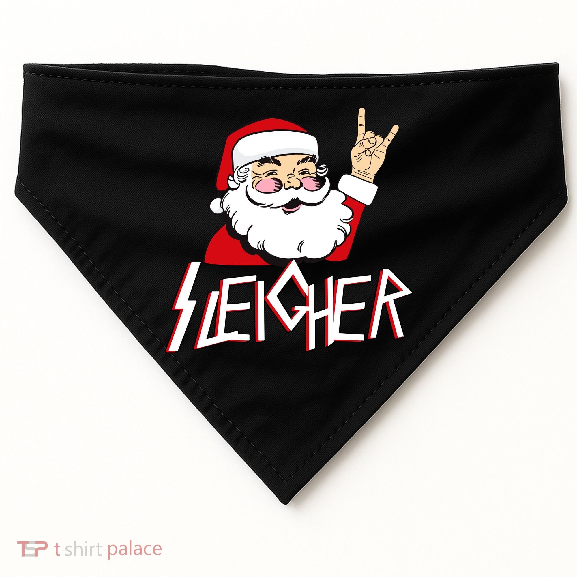 Sleigher Santa Rocks USA-Made Doggie Bandana
