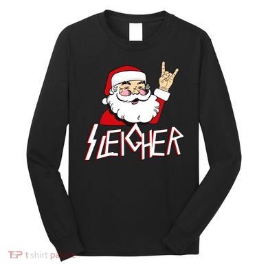 Sleigher Santa Rocks Long Sleeve Shirt