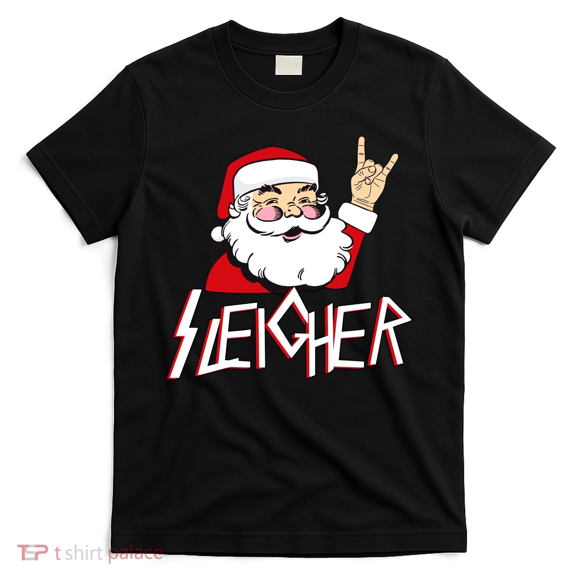 Sleigher Santa Rocks T-Shirt