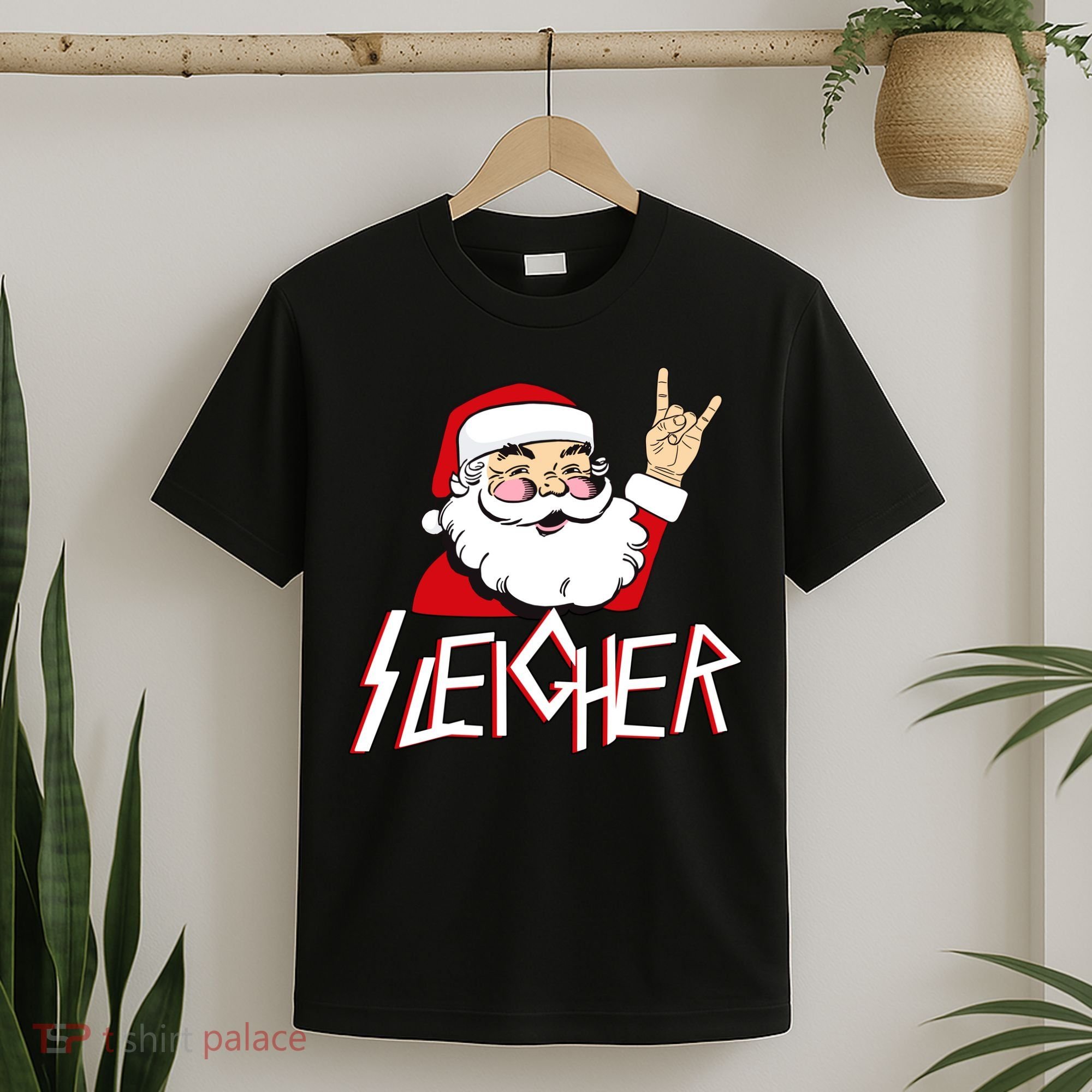 Sleigher Santa Rocks T-Shirt